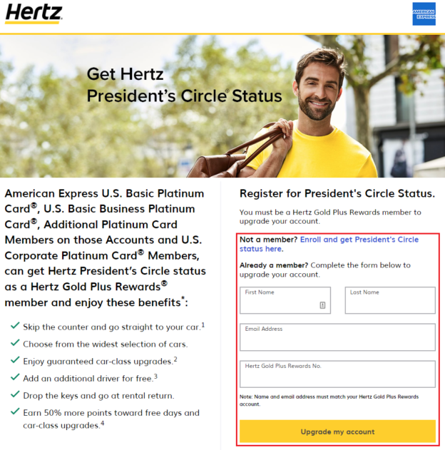 American Express Platinum Card Now Includes Hertz President’s Circle