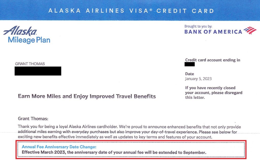 Bank Of America Alaska Airlines Business Credit Card Upcoming Changes ...