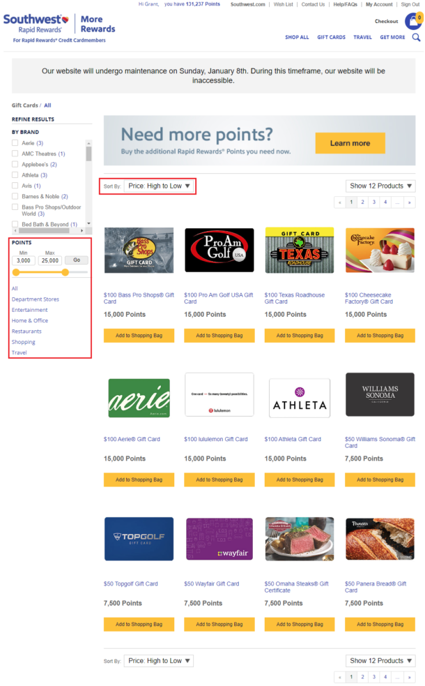 How to Redeem Southwest Airlines Gesture of Goodwill 25,000 Point Award
