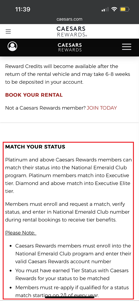 Emerald Club Loyalty Program