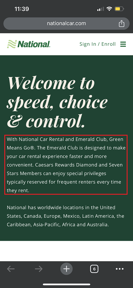 National Car Rental Emerald Club Executive – Go Loyalty Club