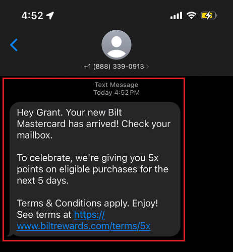 a screenshot of a message