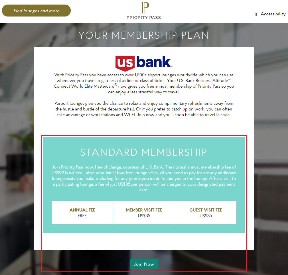 a website page of a membership plan
