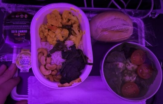 Virgin Atlantic inflight meal