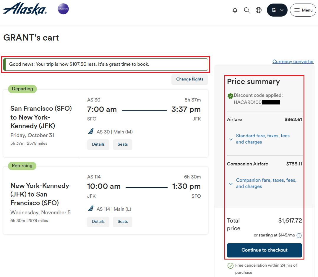 a screenshot of a flight schedule