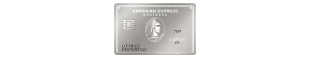 a silver credit card with a picture of a man